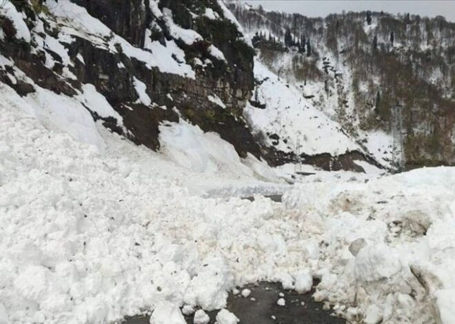 Borçka’da çığ: Köy yolları kapandı